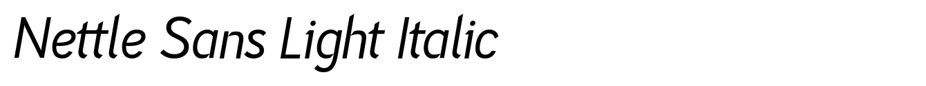 Nettle Sans Light Italic